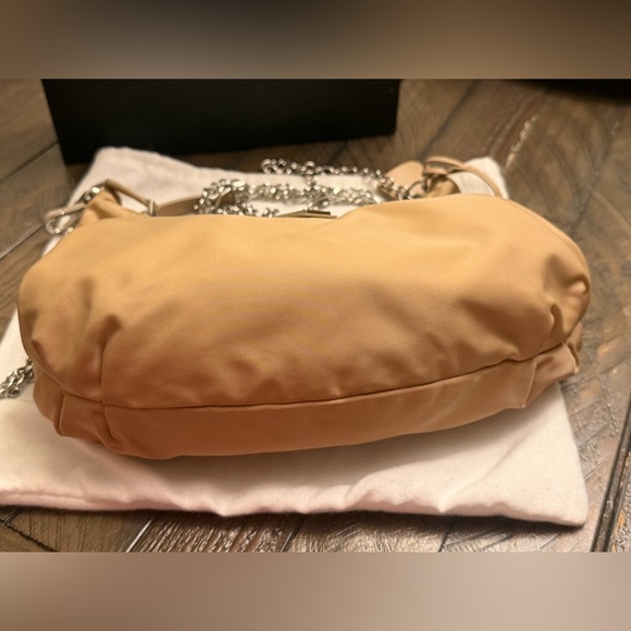 Prada Beige Shoulder Bag with Silver Chain, New - Picture 8 of 17